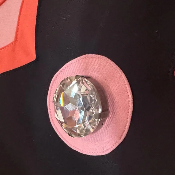 AREA Pink Mini Dress with Black and Orange Floral Design - Picture 6 of 7